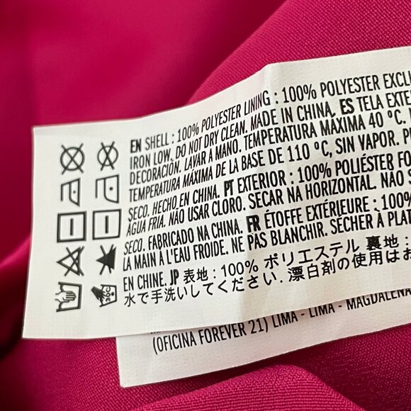 Forever 21 Off The Shoulder Dress Pink Ruffle Sleeve Large Mini Barbie Costume - Picture 9 of 9